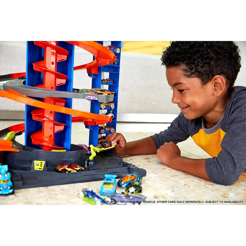 Hot Wheels City Mega Garage Playset with Storage for Over 60 Cars, Ages 4+