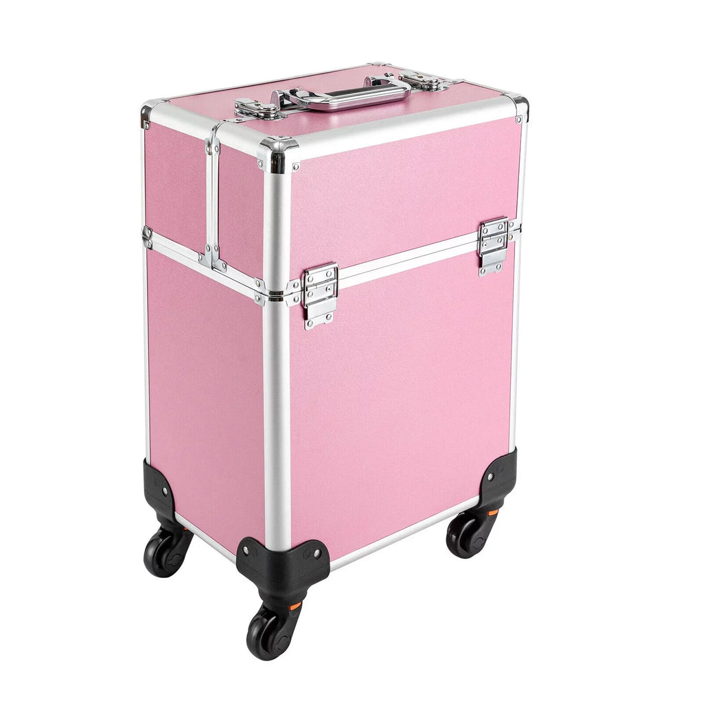 Professional Rolling Makeup Train Case Cosmetic Trolley Makeup Storage Organizer
