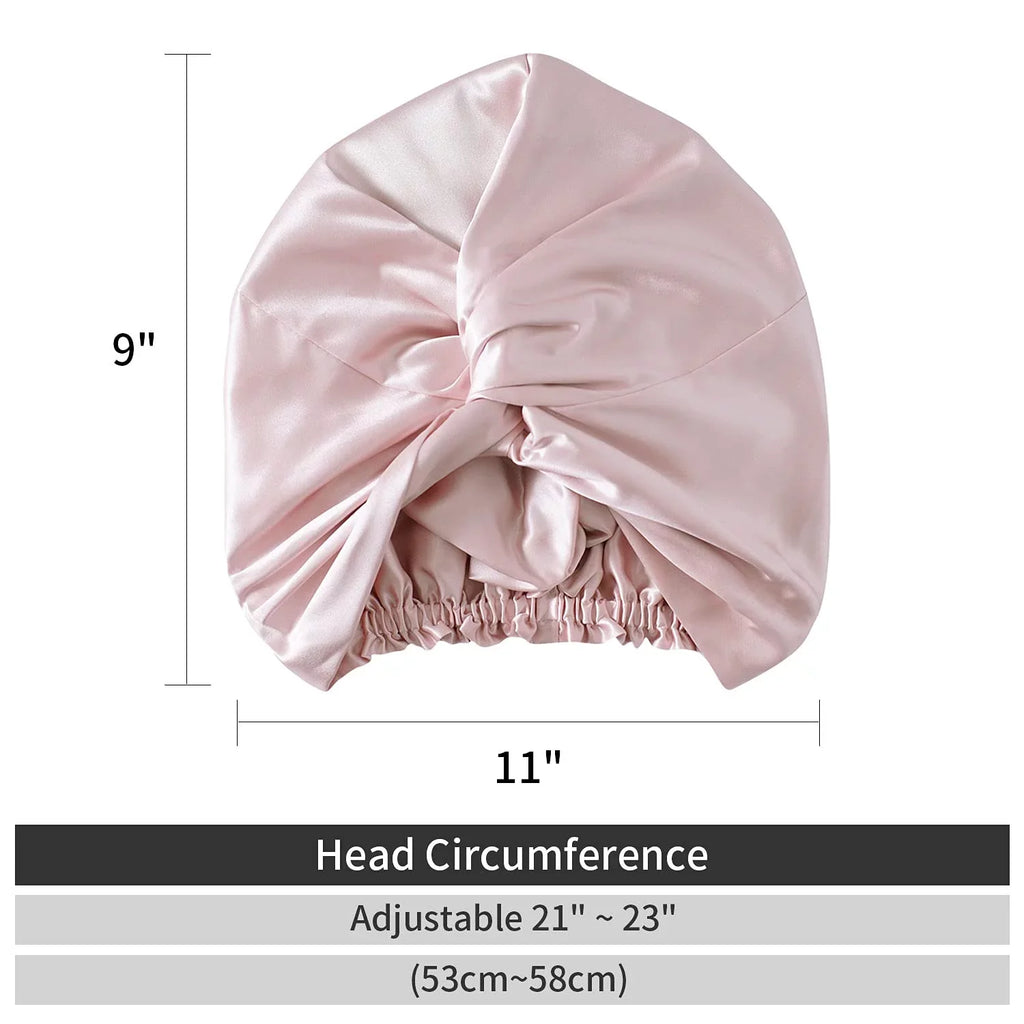 22 100% Mulberry Silk Sleeping Caps for Women Hair Care, Natural Silk Night Cap with Elastic Stay on Head (1Pc, )