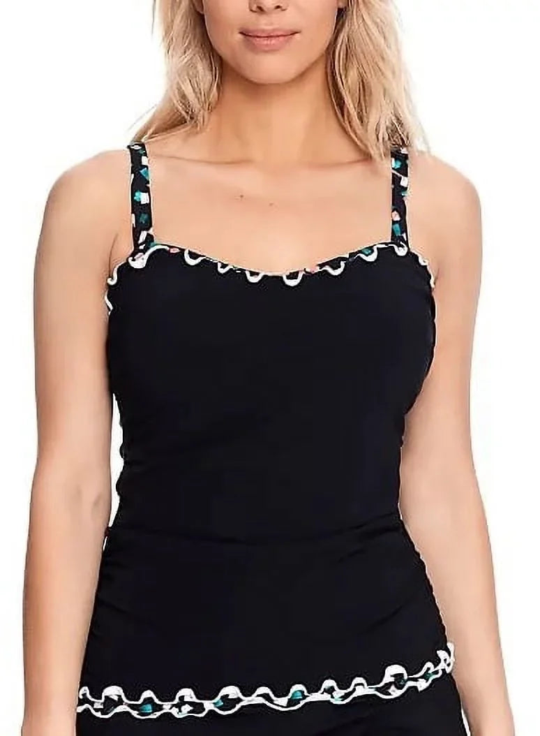 Profile by Gottex  Gin Fizz Underwire Tankini Swim Top,  34F,  34E