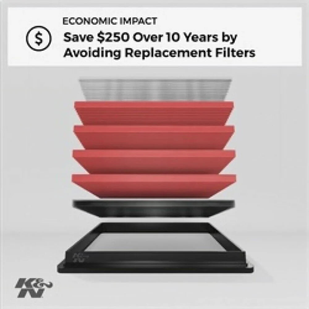 & Engine Air Filter: High Performance, Premium, Washable, Replacement Filter: 2013-2019 Honda/Acura  (Accord, Spirior, ), 33-2498