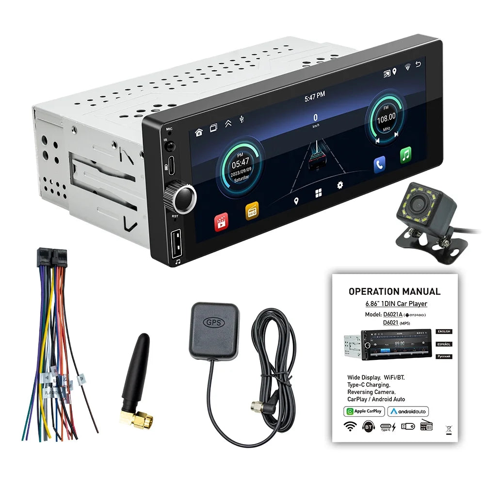 Anself Car  Navigator with Android Auto Support and Rear Camera Stay Connected and Safe on Road