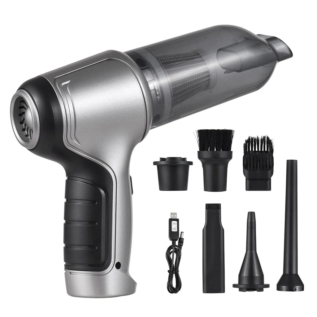 Tomfoto Handheld Car  Handheld Cordless Cleaner Portable  Air Duster & Hand Pump With 19000Pa Strong Suction   for Pet Hair Dust Gravel Cleaning Home Office