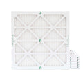 6 Pack of 14x14x1  10 Pleated Air Filters by Glasfloss. Actual Size: 13-1/2 x 13-1/2 x 7/8