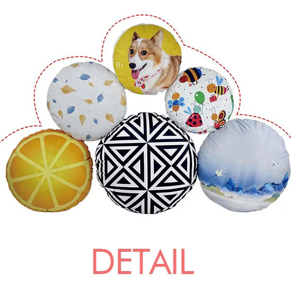 Italy Flag Facial Makeup Head Cap Round Throw Pillow Home Decoration Cushion