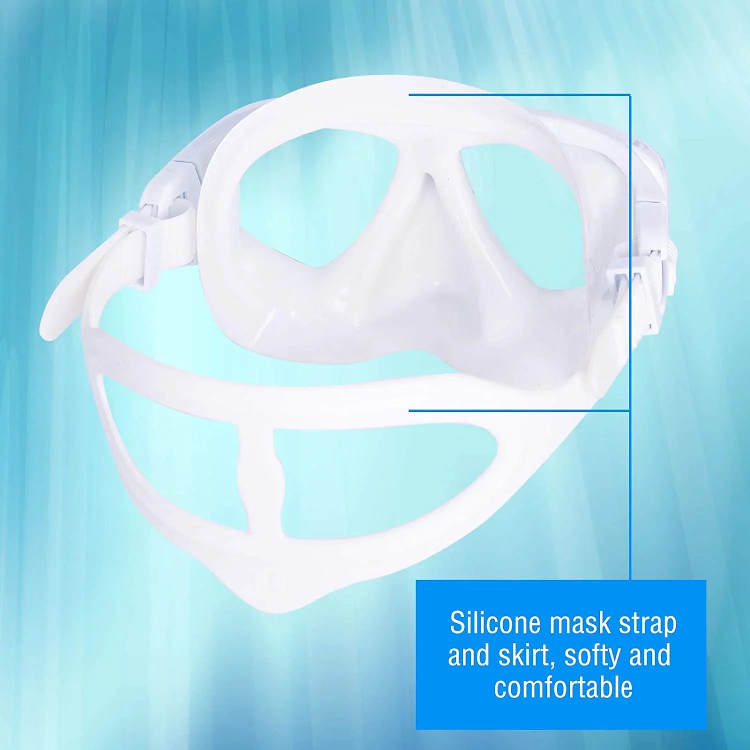 OMGear Swim Mask Dive Goggles Swimming Goggles with Nose Cover Snorkeling Gear Junior Adult Snorkel Mask for Scuba Diving Spearfishing Neoprene Strap Impact Resistance
