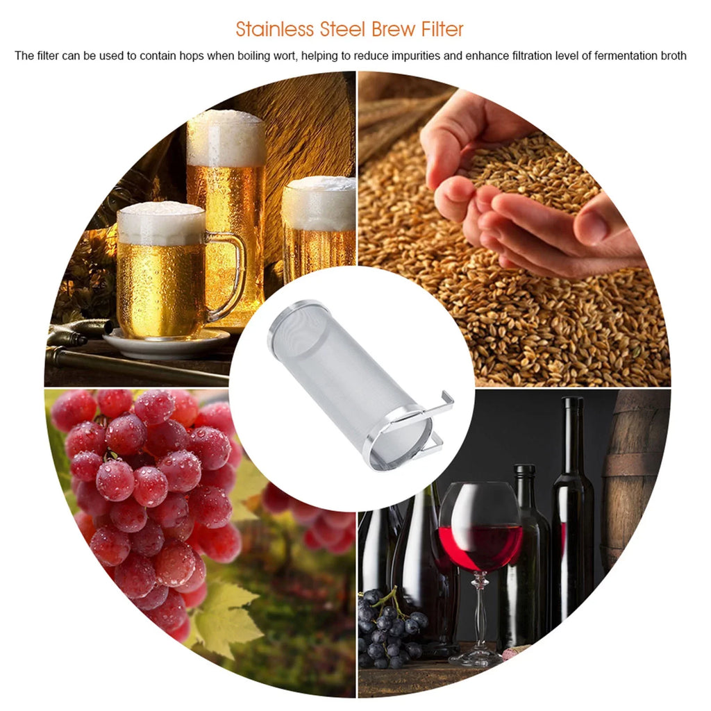 Regun Brew Filter,300 Micron Stainless Steel Homemade Brew Beer Hop Mesh Filter Strainer (Size : 10 25.5cm)