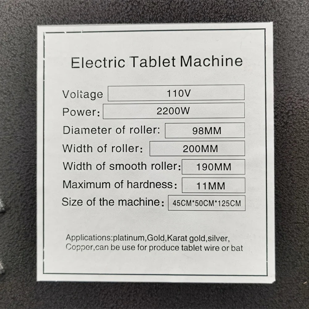 Electric Rolling Mill Flake Machine for Jewelry Gold Making Smooth Roller
