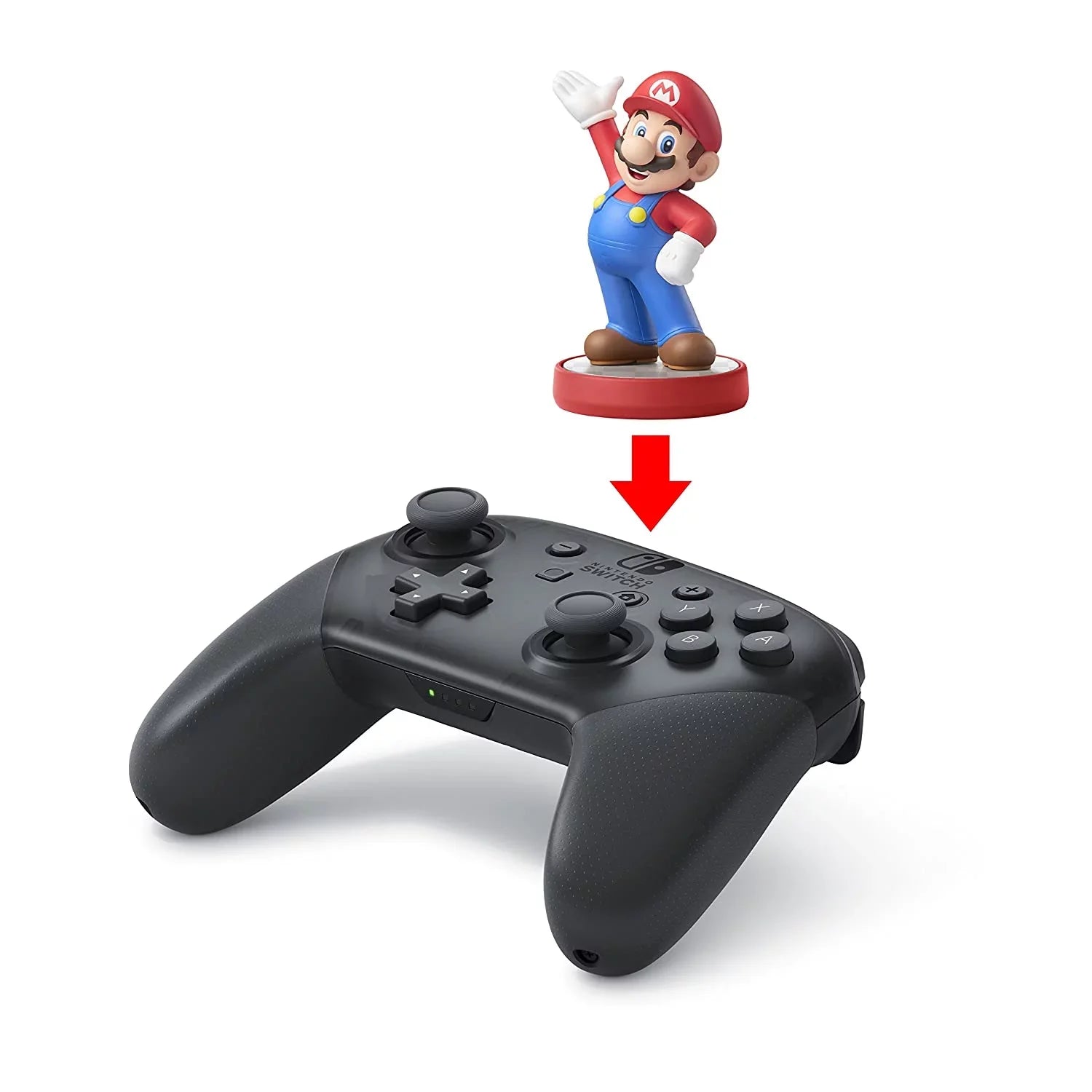 Nintendo Switch Console Neon Red & Blue with Extra Wireless Controller, New Super Mario Bros.  Deluxe and Screen Cleaning Cloth
