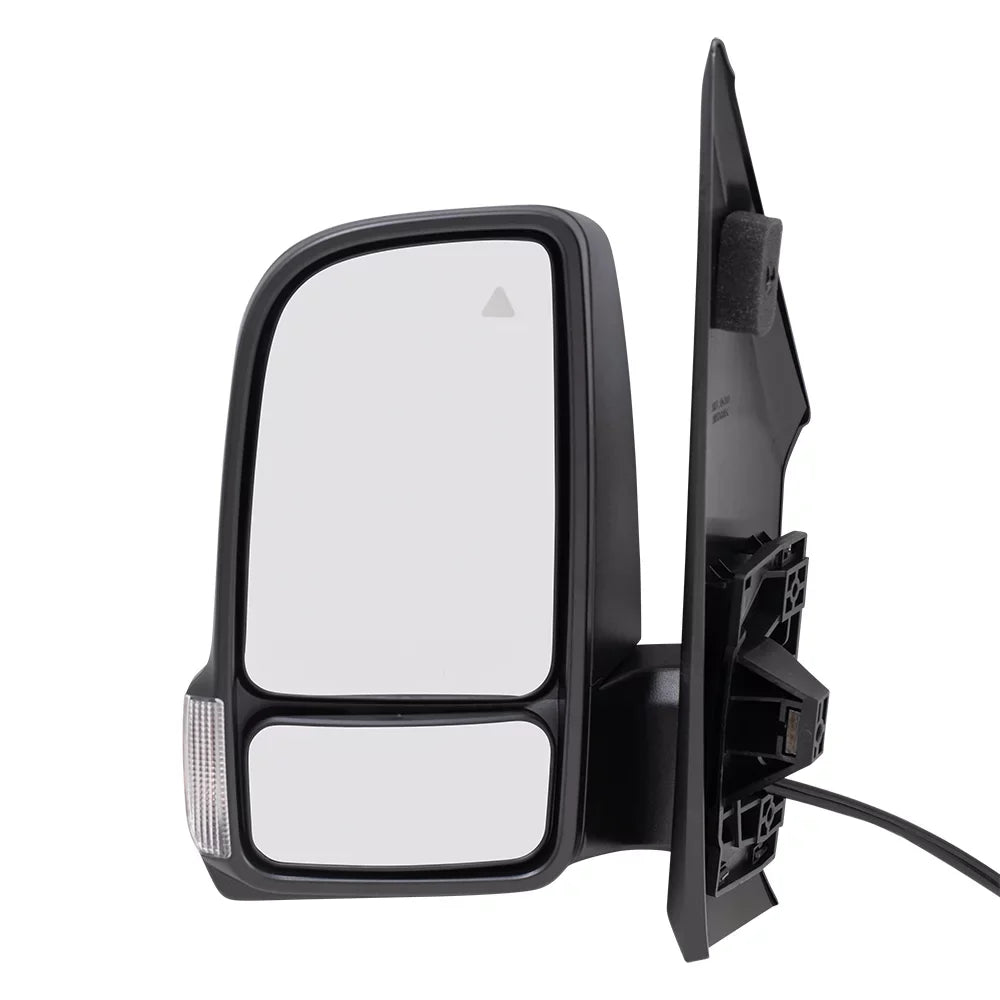Brock Replacement Driver Side Power Mirror Textured Black with Heat, Signal, Blind Spot Detection & Manual Fold without Camera Compatible with 2019-2020 Sprinter Cargo 1500/2500/3500 (907)