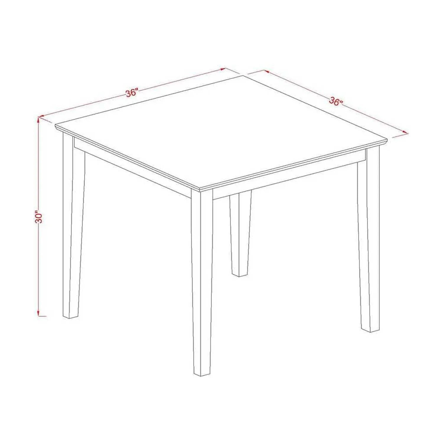 East West Furniture 3 Piece Kitchen Table & Chairs Set