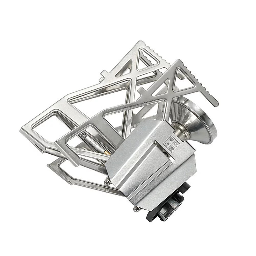 Andoer Collapsible Backpacking Stove, 3300W Stainless Steel Camping Gas Stove for Hiking and Picnics