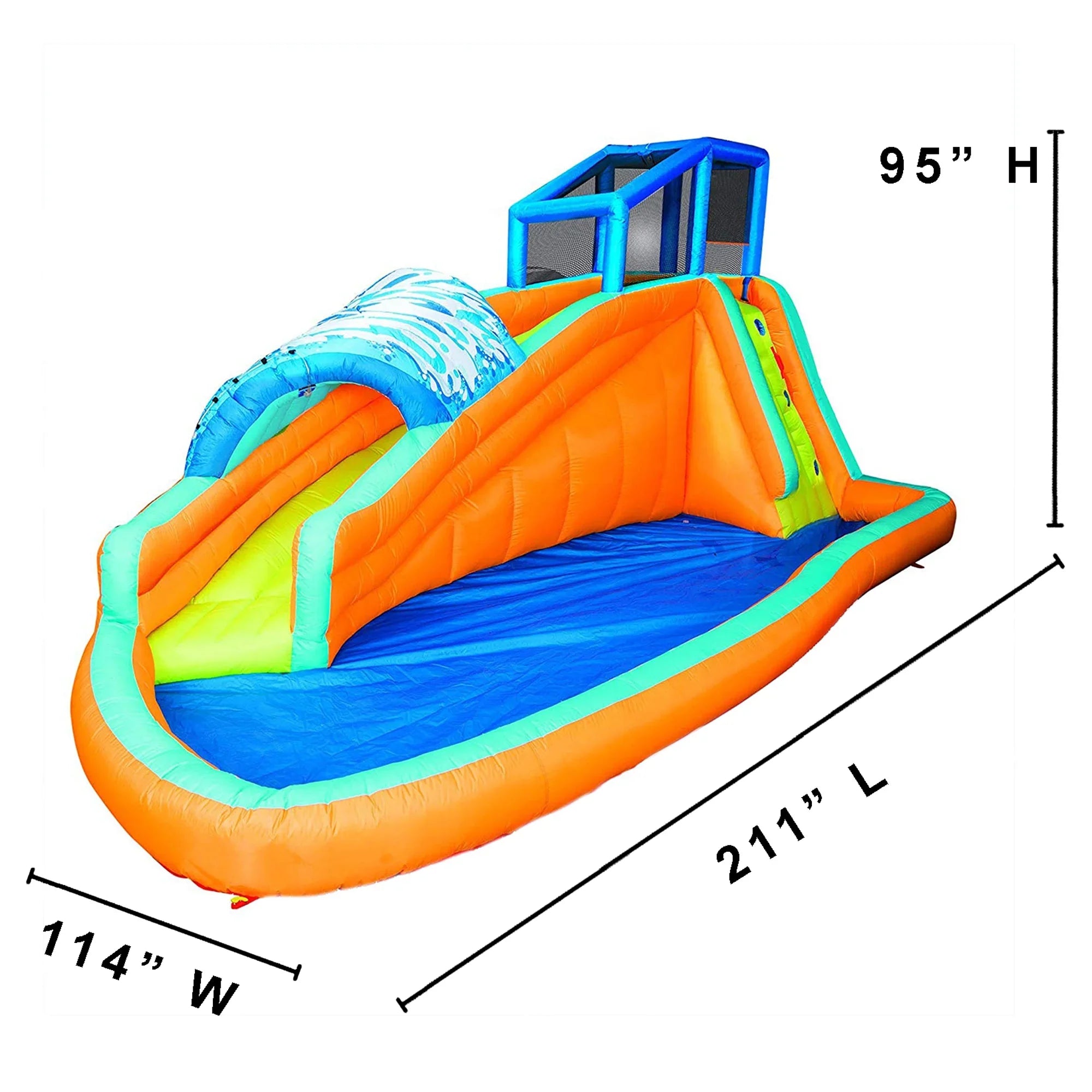 Banzai Surf Rider Kids Inflatable Outdoor Lagoon Water Slide Splash Park