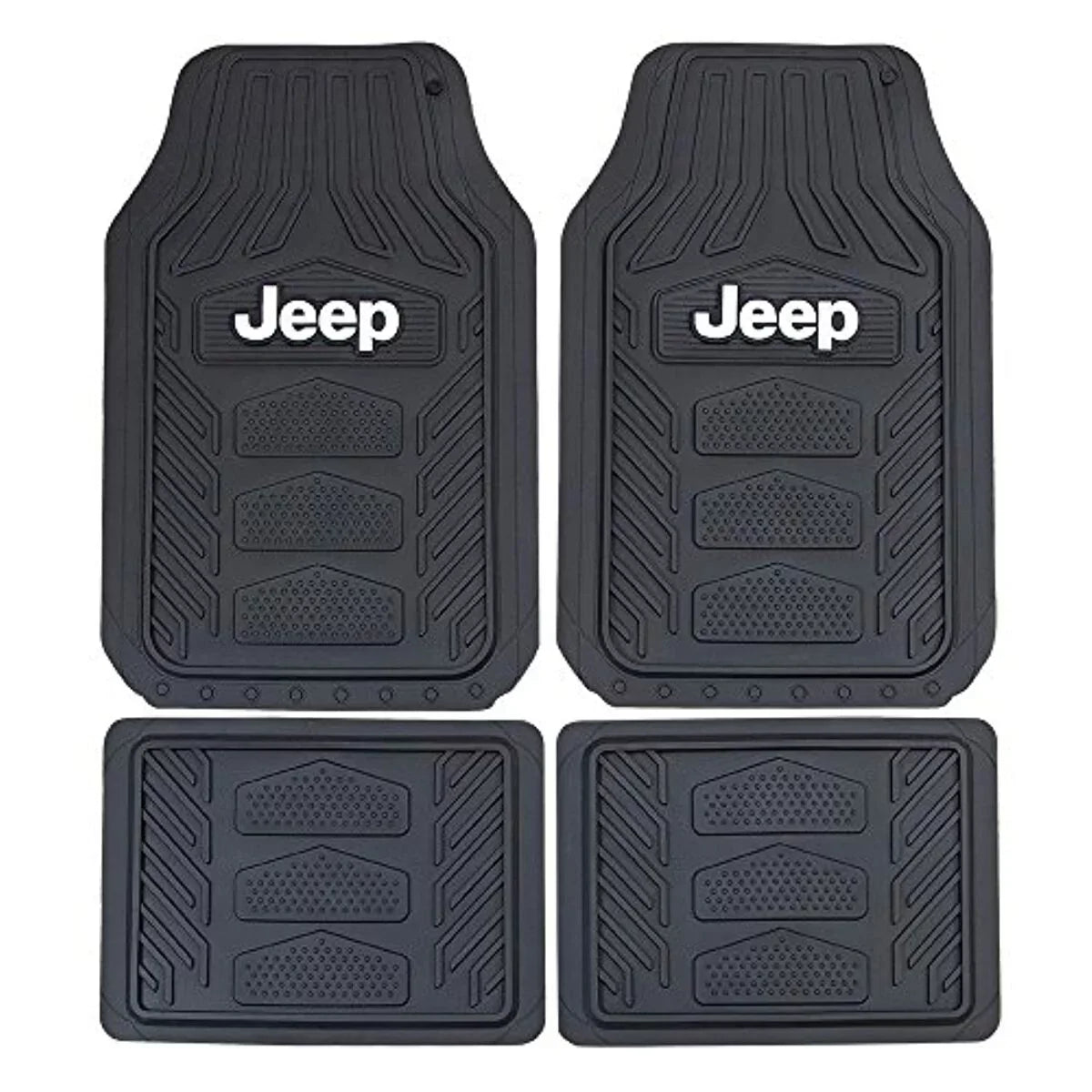 Plasticolor -001668R01 Jeep Rubber Floor Mat, Black