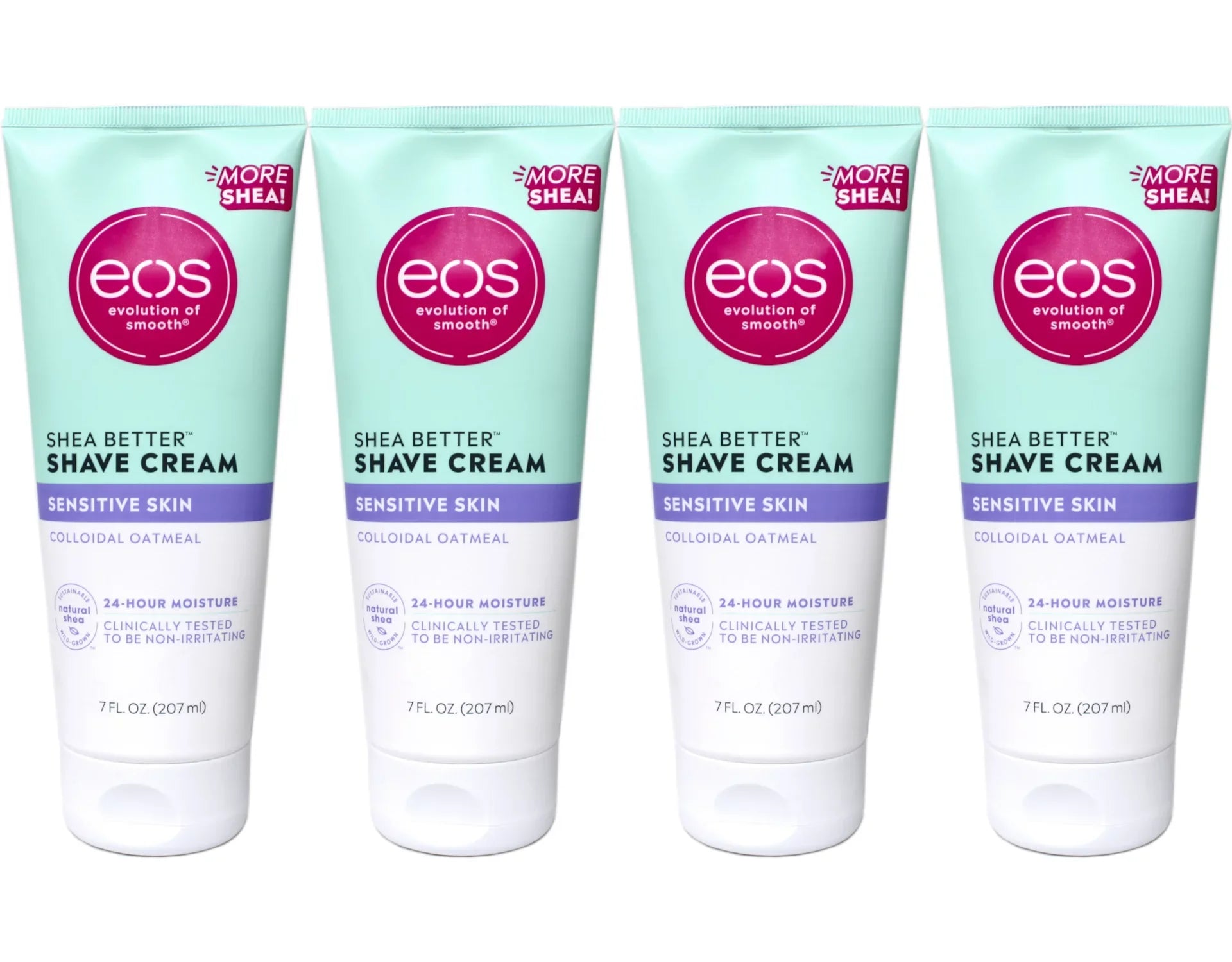 eos Shea Better Shave Cream Sensitive Skin Colloidal Oatmeal 7 fl oz Pack of 4