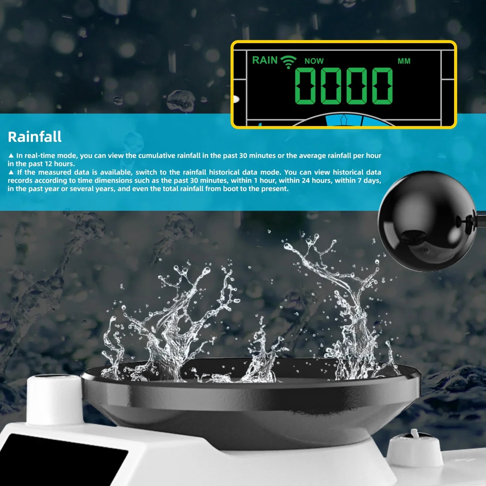 Suzicca Wireless Weather Station Indoor Hygrometer Thermometer Temperature Backlit Humidity Display  Digital Weather Forecast Station Clock Alarm Clock with Sensor  Port
