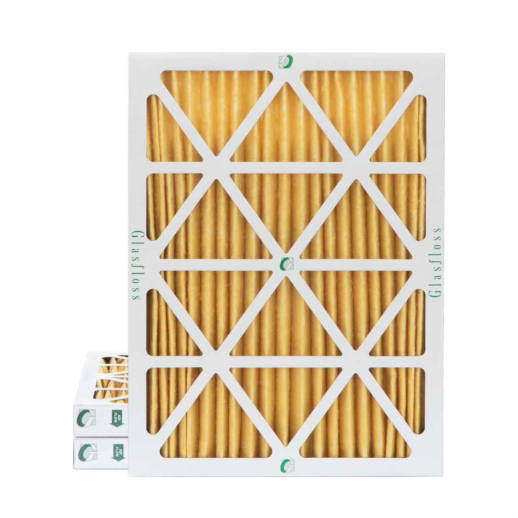 3 Pack of 18x20x2  11 Pleated 2" Inch Air Filters by Glasfloss. Actual Size: 17-1/2 x 19-1/2 x 1-3/4