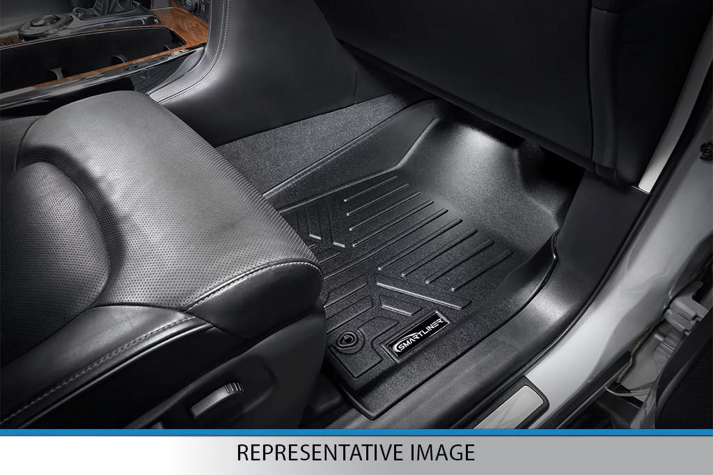 Smartliner All Weather Floor Mats 3 Rows Black Set for 2017-21 Chrysler Pacifica