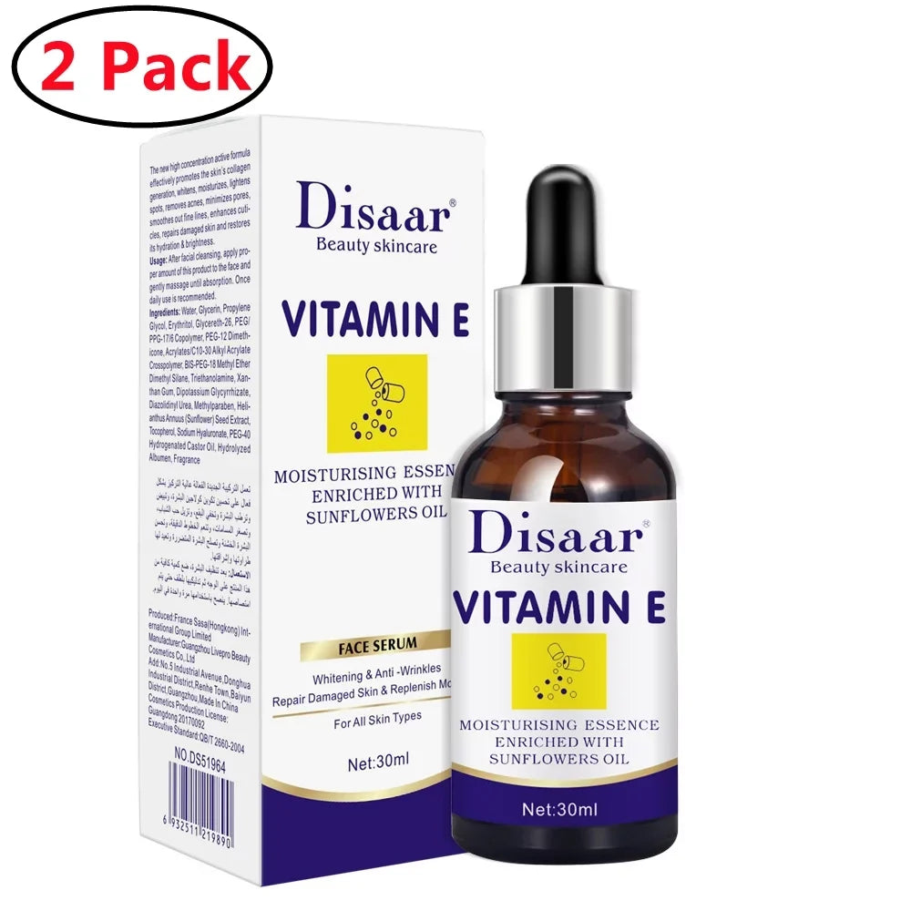 2 Pack Moisturizing Skin Therapy Oil for Face with Vitamin ,  & 10 Pure Facial Oil Blend, Rosehip Fragrance