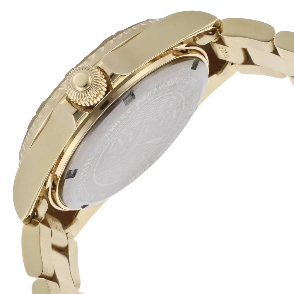 Invicta 15249 Women's Pro Diver Gold Tone Dial Yellow Gold Steel Dive Watch
