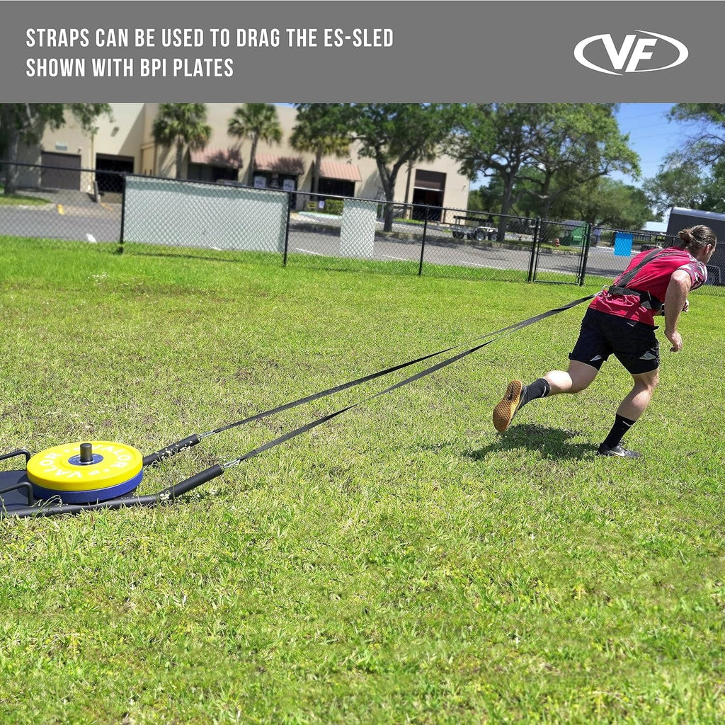 Valor Fitness - Agility Sled with Harness & Straps (Push, Pull, and Drag Sled)