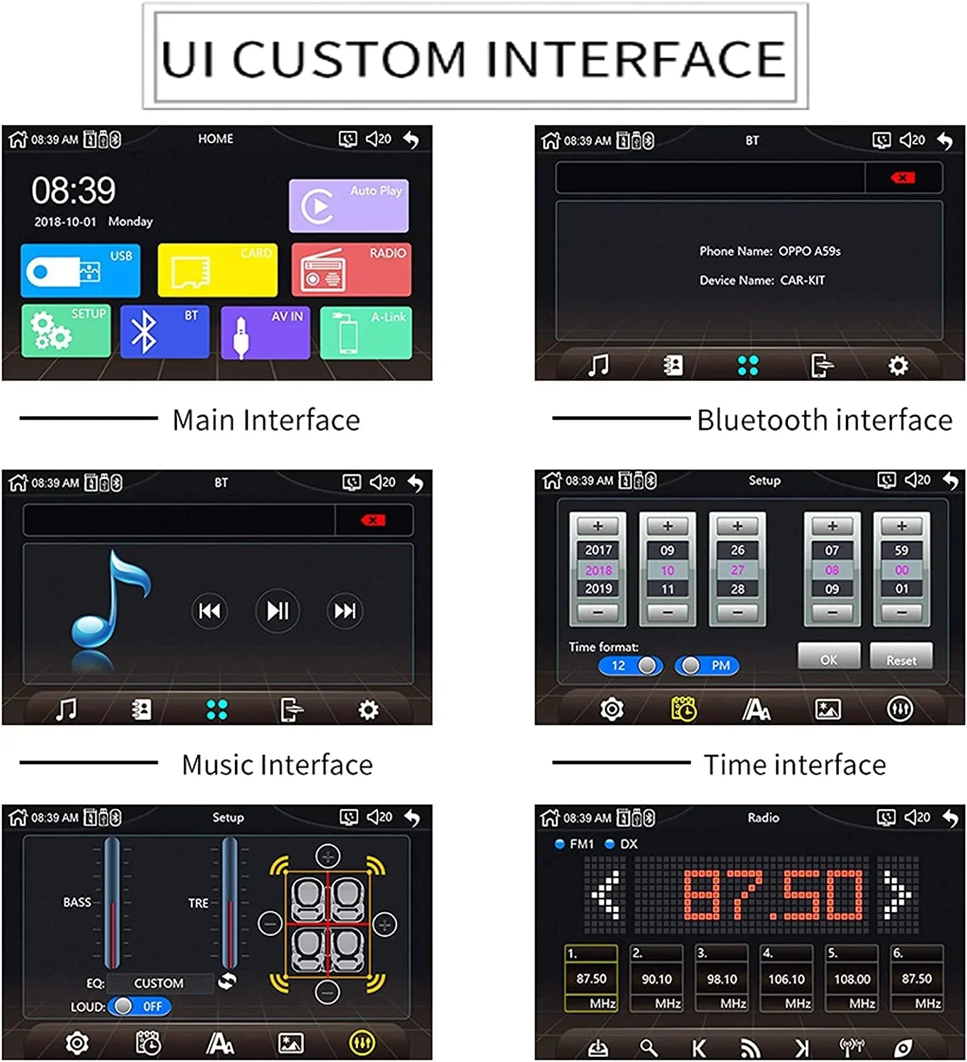 Binize 7 inch Car Stereo Radio Compatible with Carplay Android Auto Double Din Touchscreen Bluetooth Head Unit/ Player//,Support Reversing Image Input/Steering Wheel Control//Remote