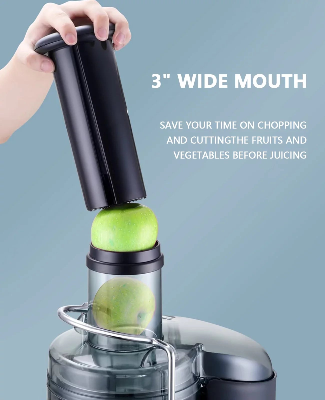 Centrifugal Juicer Machines for Vegetable Fruit - with 3" Feed Chute Anti-drip Tainless-steel Filter