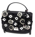 Michael Kors Cassie Large Th Satchel Leather Handbag Bag, Black/Floral