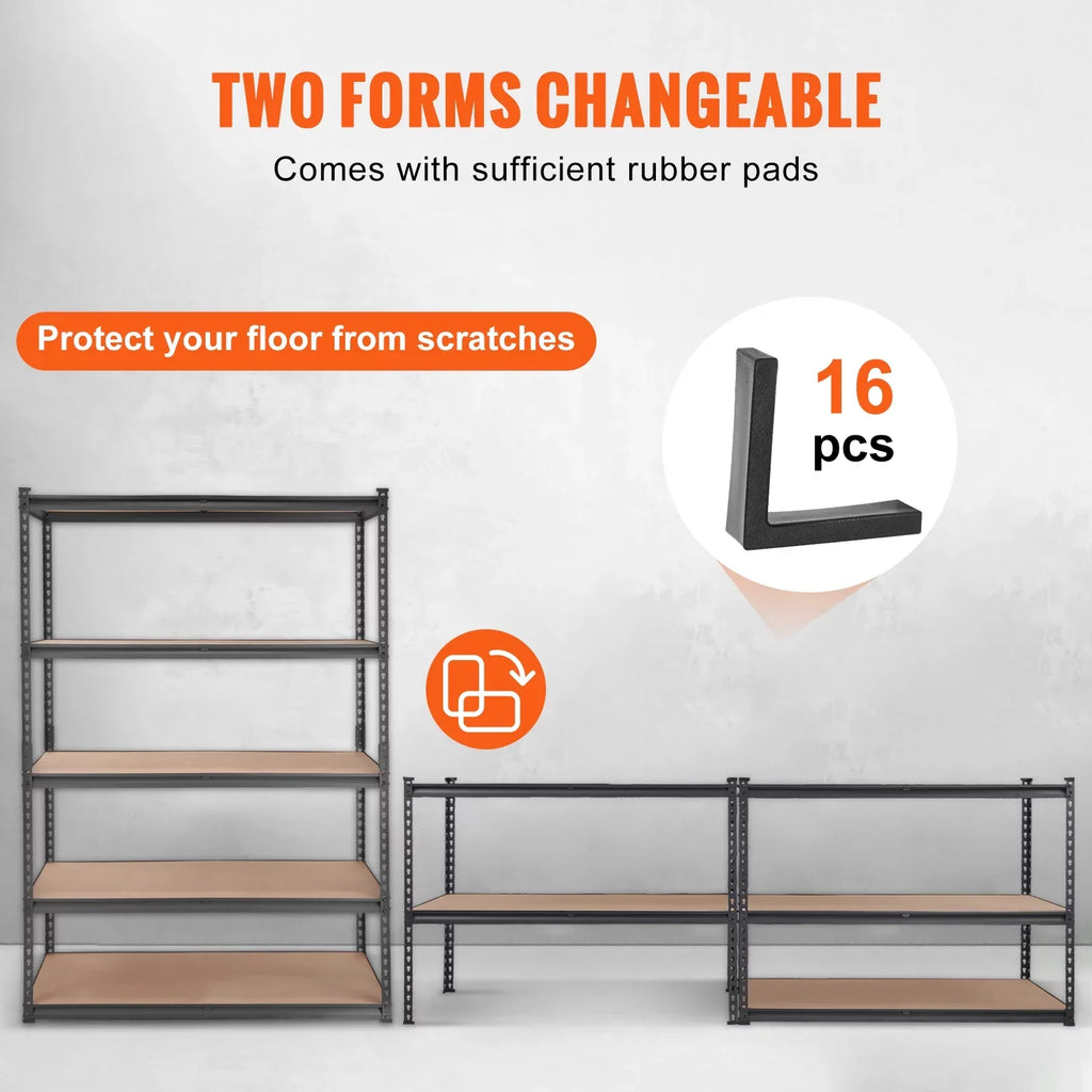 Storage Shelving Unit 72 in.  x 48 in.  x 18 in.  ,Garage Storage Rack 5-Tier Adjustable 2000 lbs Load
