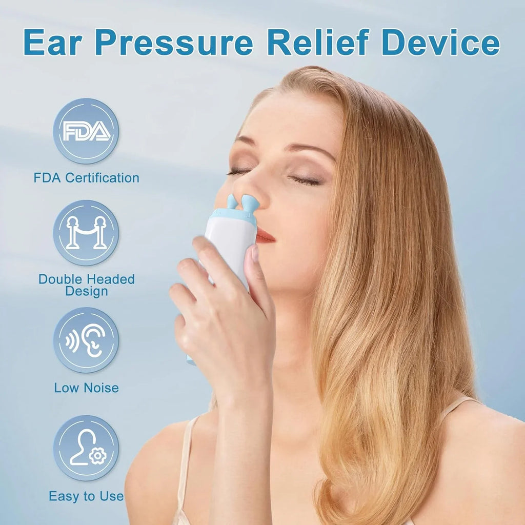 Ear Pressure Relief Device,  Cleared Balanced Ear Pressure Expander, Tinnitus Relief for Ringing Ears Dual Head, Eustachi Ear Unclogger, Single Side Plug Design with One Replacement Head