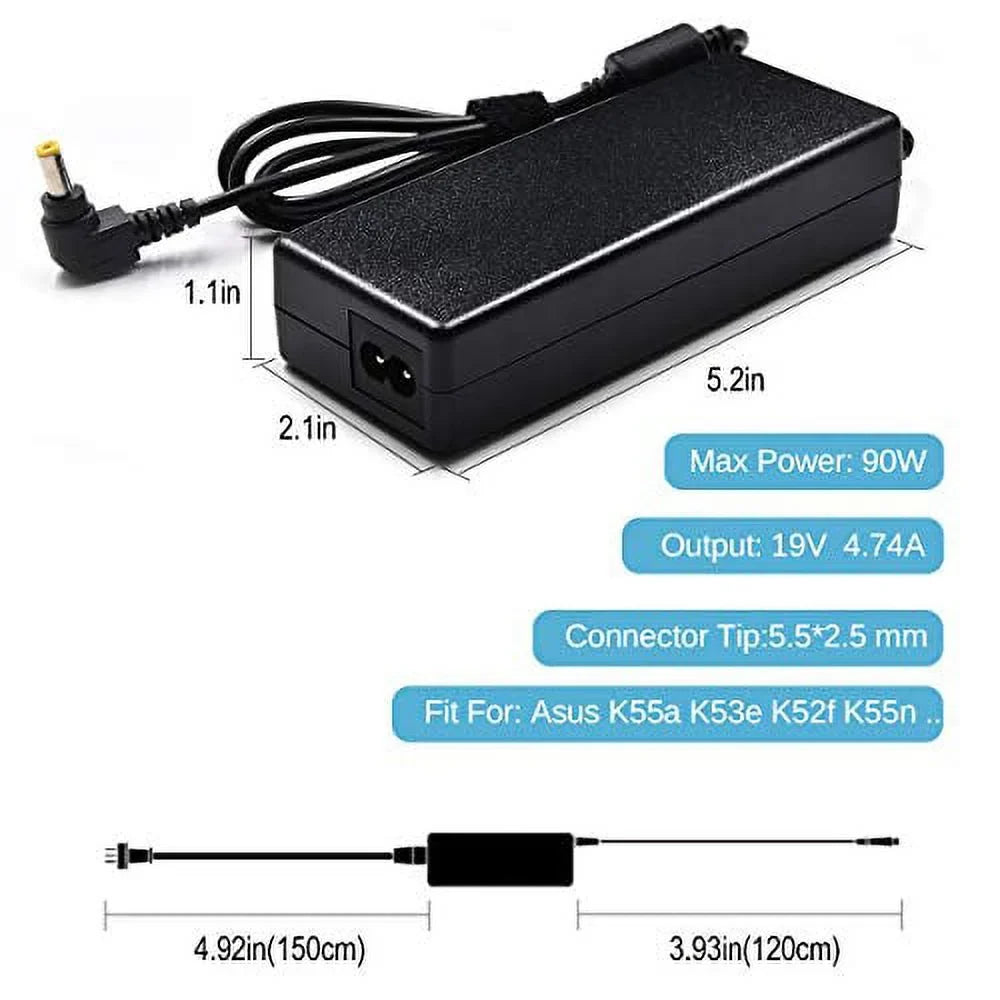 Jeestam 90W Ac Laptop Adapter Charger For Asus       X550Ca  X550La  X551Ca  X551Ma X551Mav X751Ma Adp-65Jh Bb Exa0703Yh Adp-65Gd  Power Supply Cord