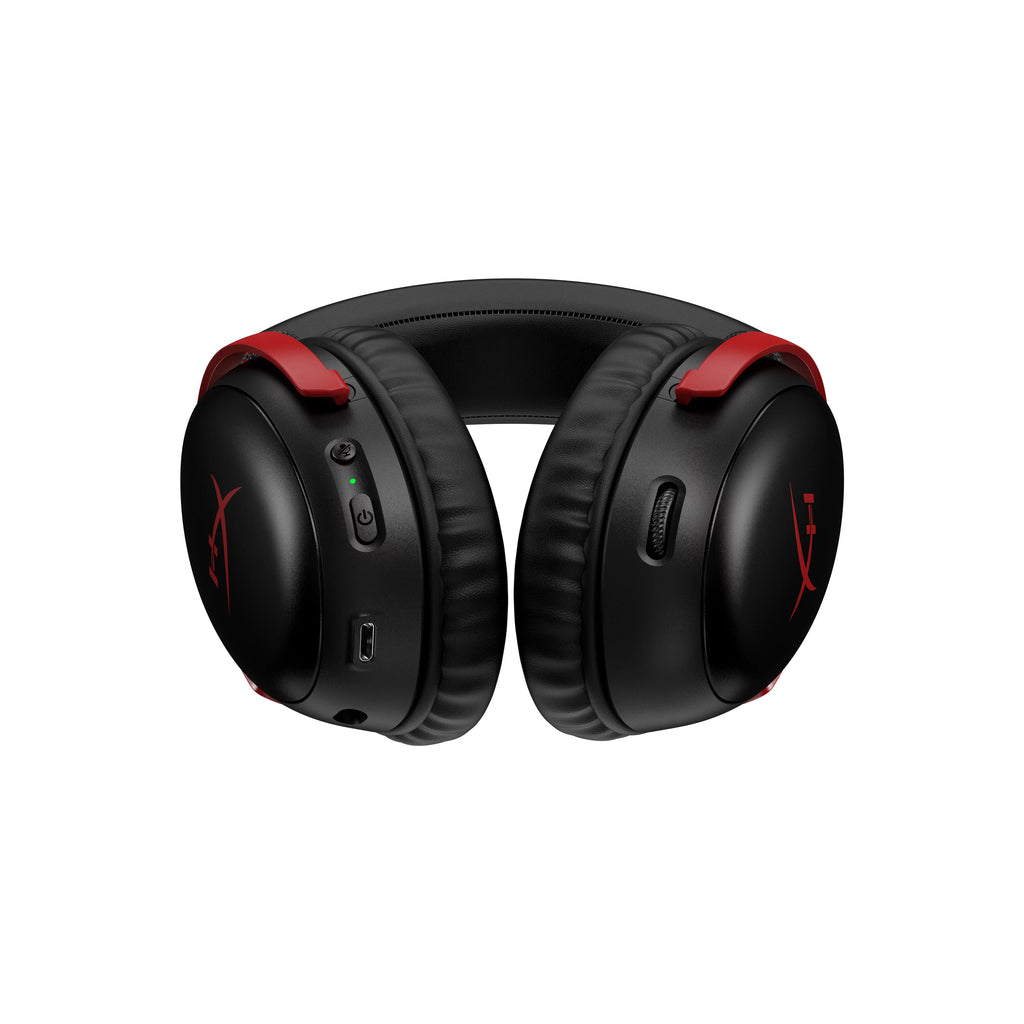 HyperX Cloud  Wireless – Gaming headset for , , , up to 120-hour Battery, 2.4GHz Wireless, 53mm angled drivers, Memory foam, Durable Frame, 10mm microphone – Black/Red