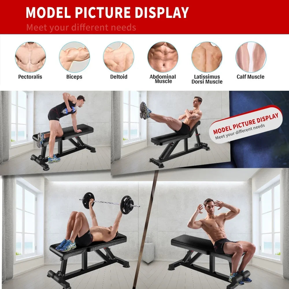 Adjustable Weight Bench, Exercise Dumbbells Bench for Full Body Workout,Foldable Workout Bench for Home Gym 700LB