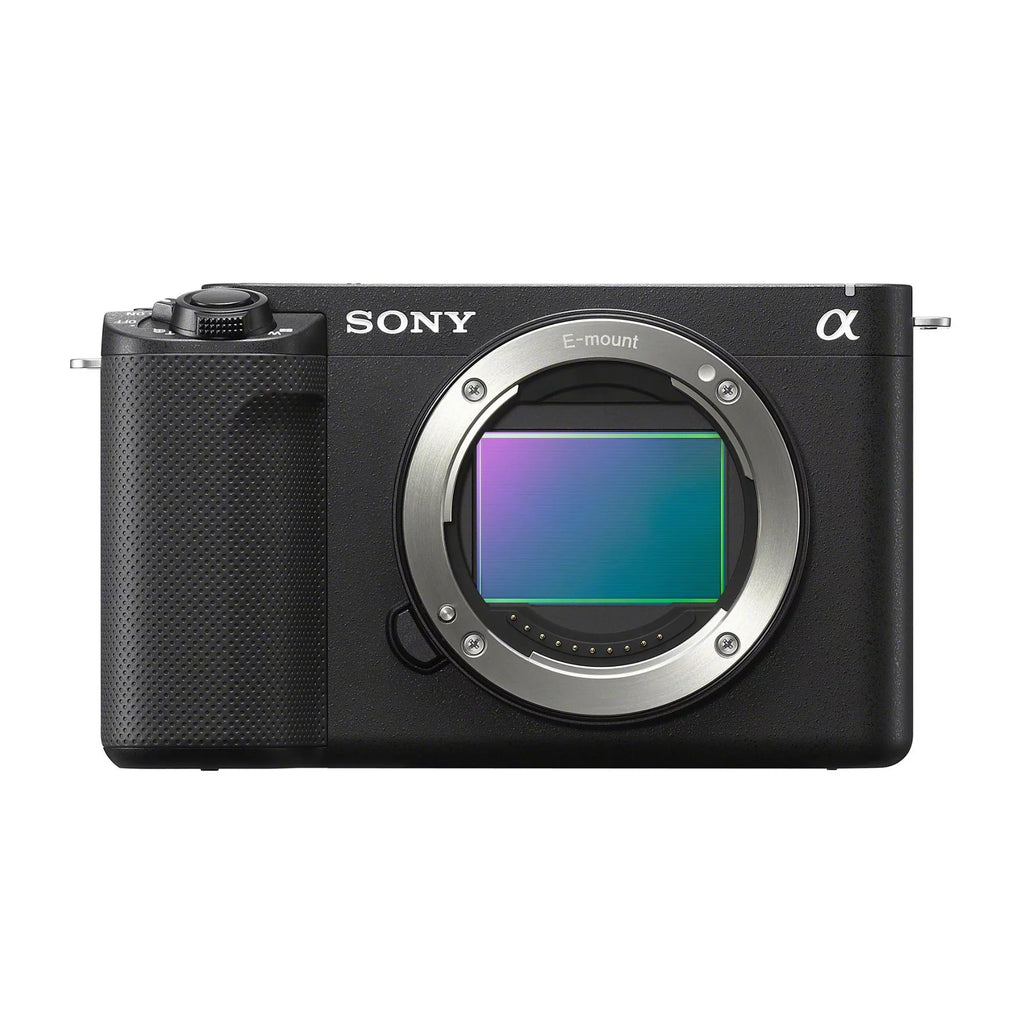 Sony Alpha - Mirrorless Camera with 50mm Lens, Grip, and Mic (Black) Kit