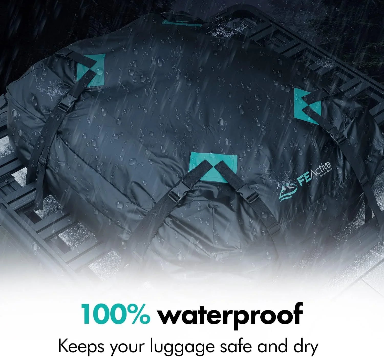 Cargo Rooftop Carrier - 100% Waterproof 15 Cubic ft. Roof Dry Bag Heavy Duty Car &  Roof Top Luggage Storage Cargo Carrier  Straps, Road Trips, Camping, Travel | Designed in California