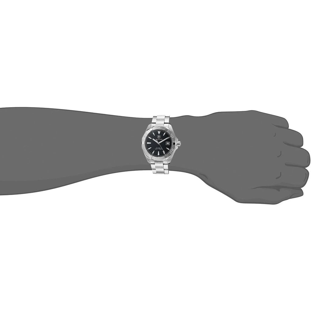 Heuer Men's 40mm Steel Bracelet & Case Automatic Black Dial Analog Watch .