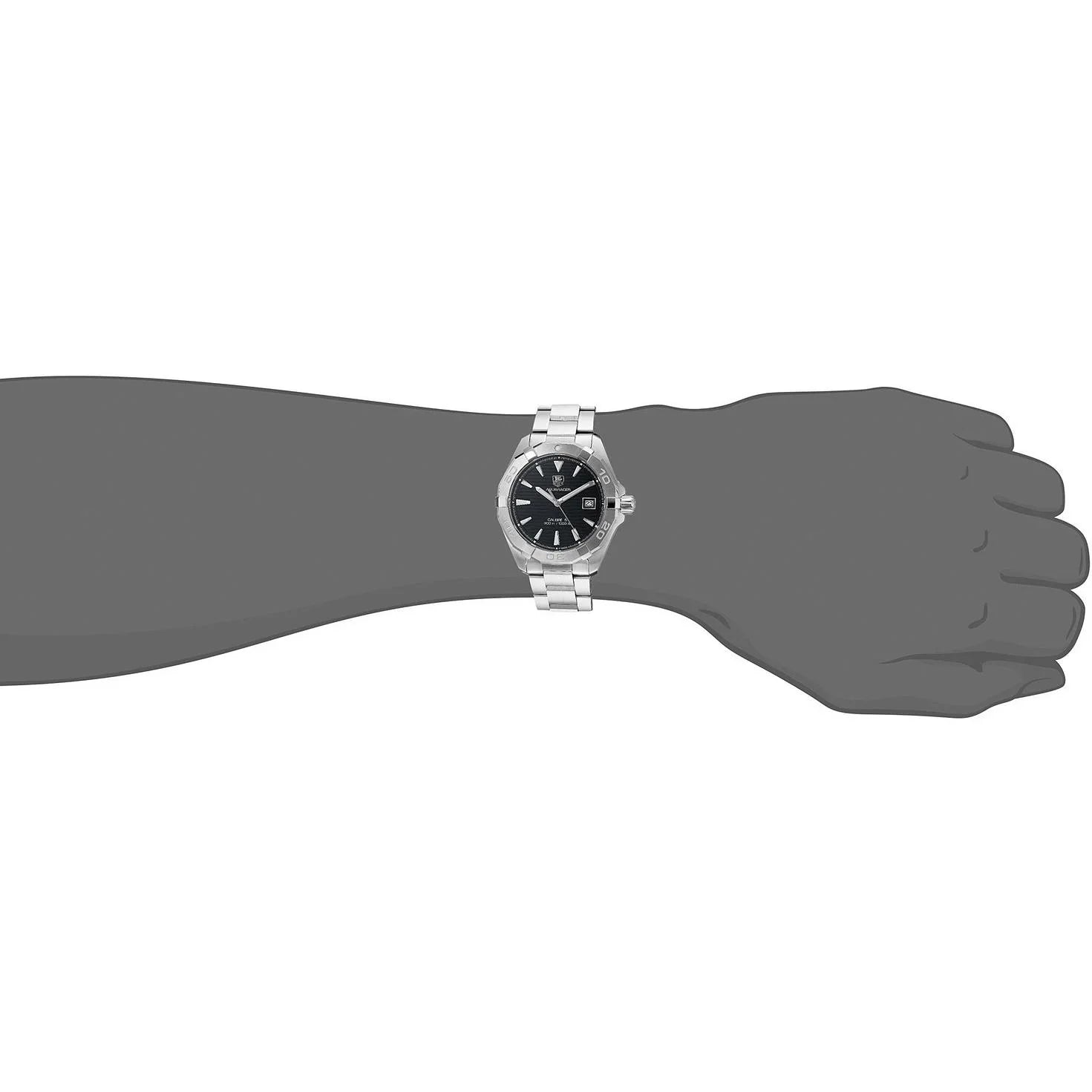 Heuer Men's 40mm Steel Bracelet & Case Automatic Black Dial Analog Watch .