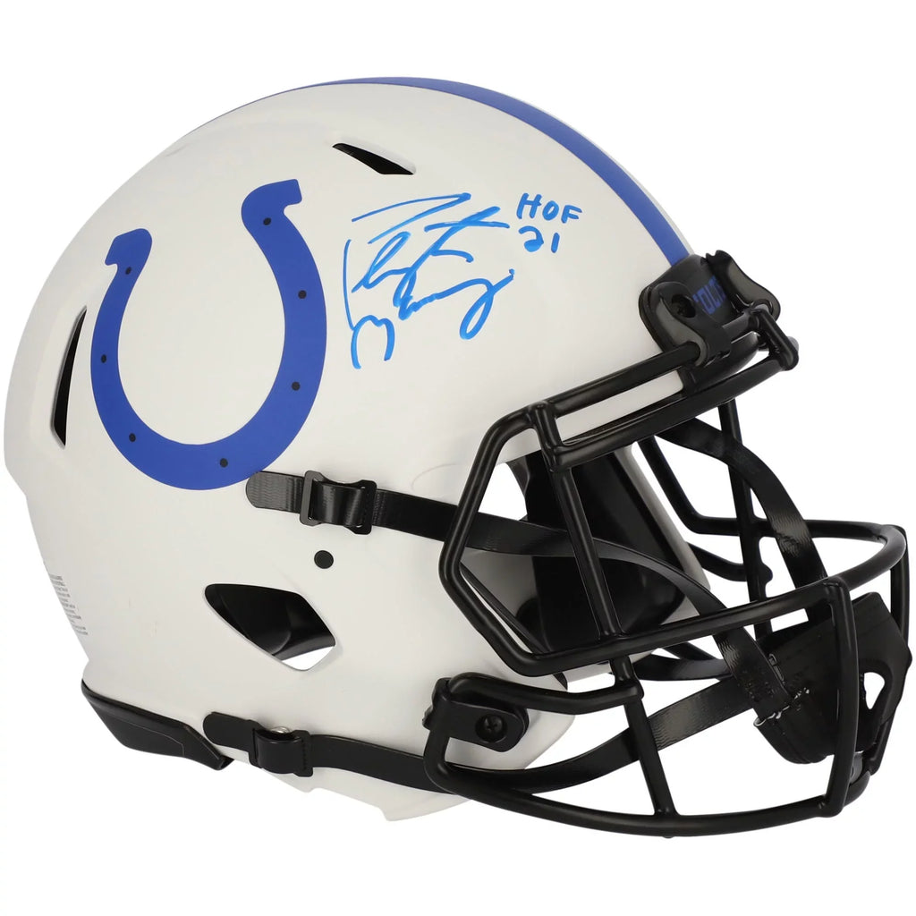 Peyton Manning Indianapolis Colts Autographed Riddell Lunar Eclipse Alternate Speed Authentic Helmet with " 21" Inscription - Fanatics Authentic Certified