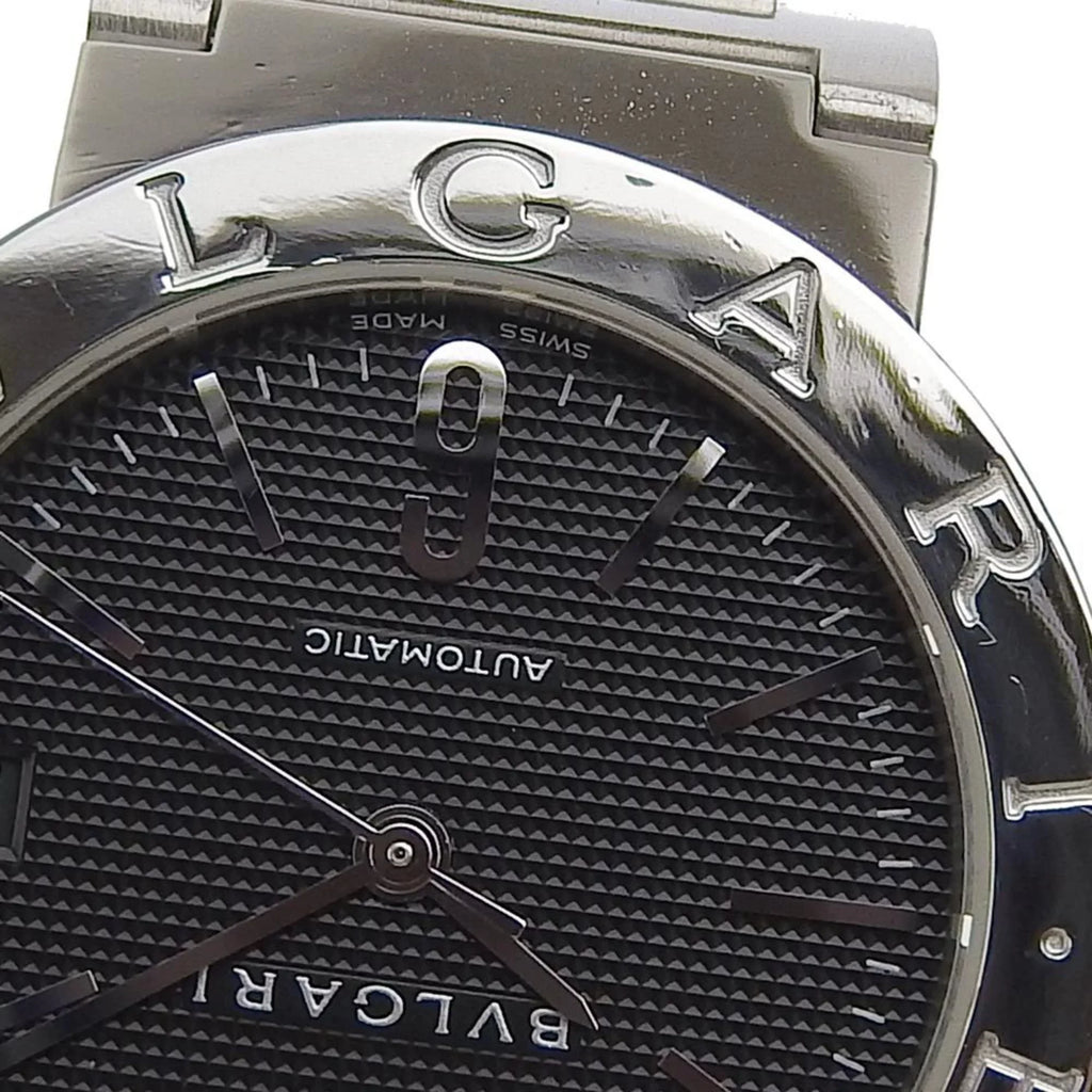 Pre-Owned  Bulgari   stainless steel self-winding boys black dial watch (Good)