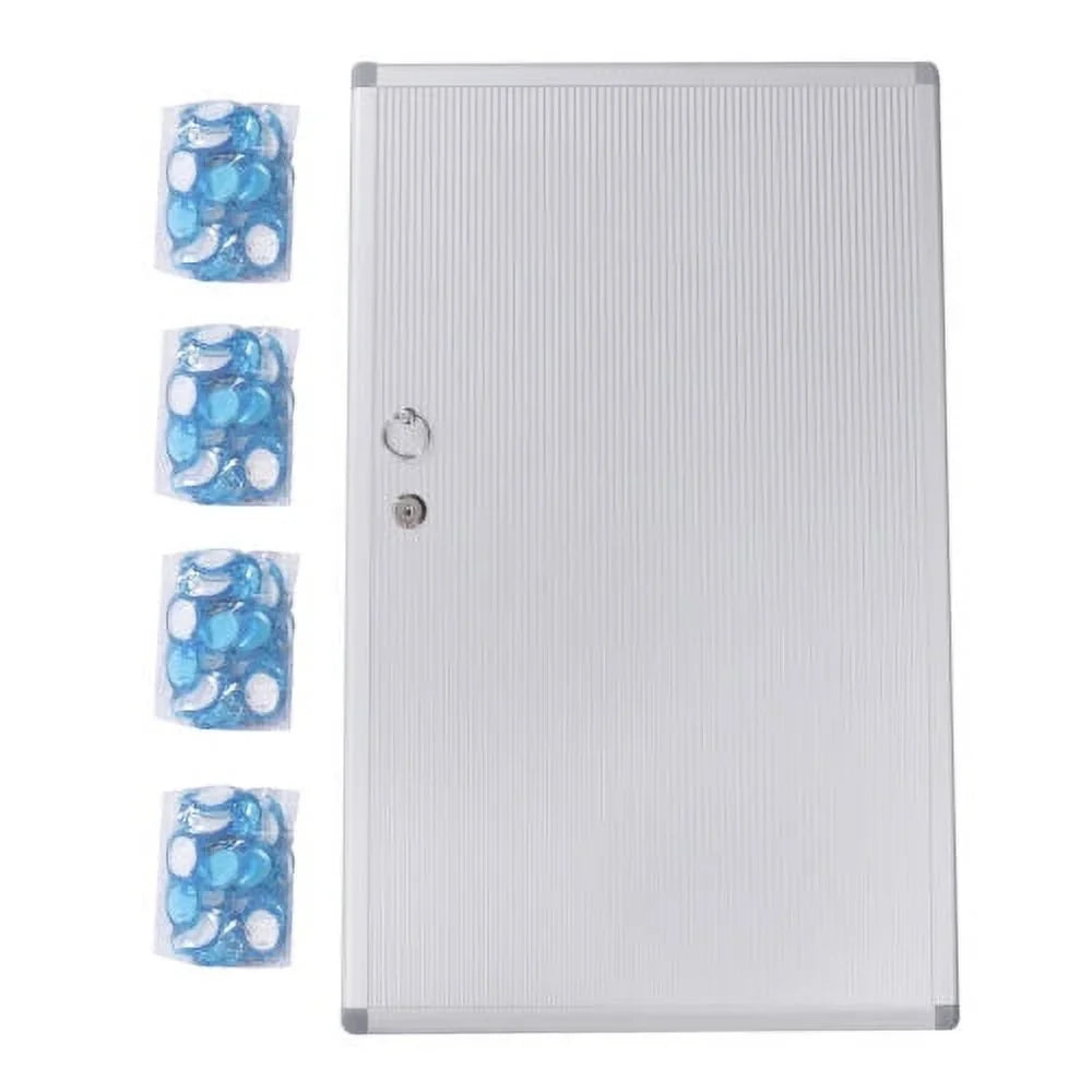 96 Keys Storage Cabinet Lock Box Safe Organizer Wall Mount Key Holder Silver
