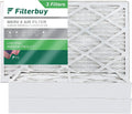 Filterbuy 12x24x4  8 Pleated   Furnace Air Filters (3-Pack)
