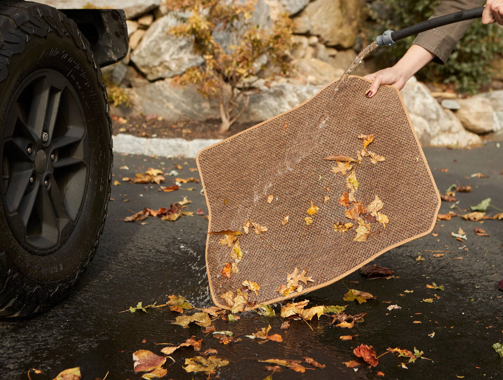 Ford Explorer Beige All-Weather Textile™ Carpet Car Mats, Custom Fit for 2015, 2016, 2017, 2018, 2019 - Large Cargo Mat (w/ Rear Seat Down)
