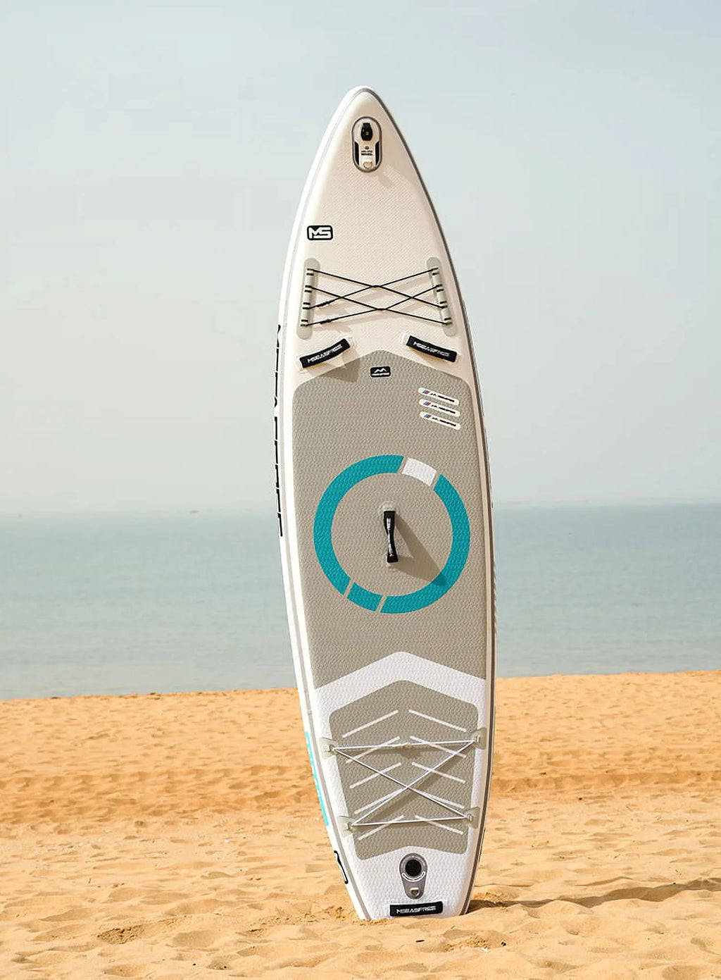 Inflatable Stand Up Paddle Board(6In Thick)with Premium  Accessories & Backpack, Wide Stance, Bottom Fin for Paddling, Paddle, Leash, Surf Control, Non-Slip Deck for Youth & Adult(White)