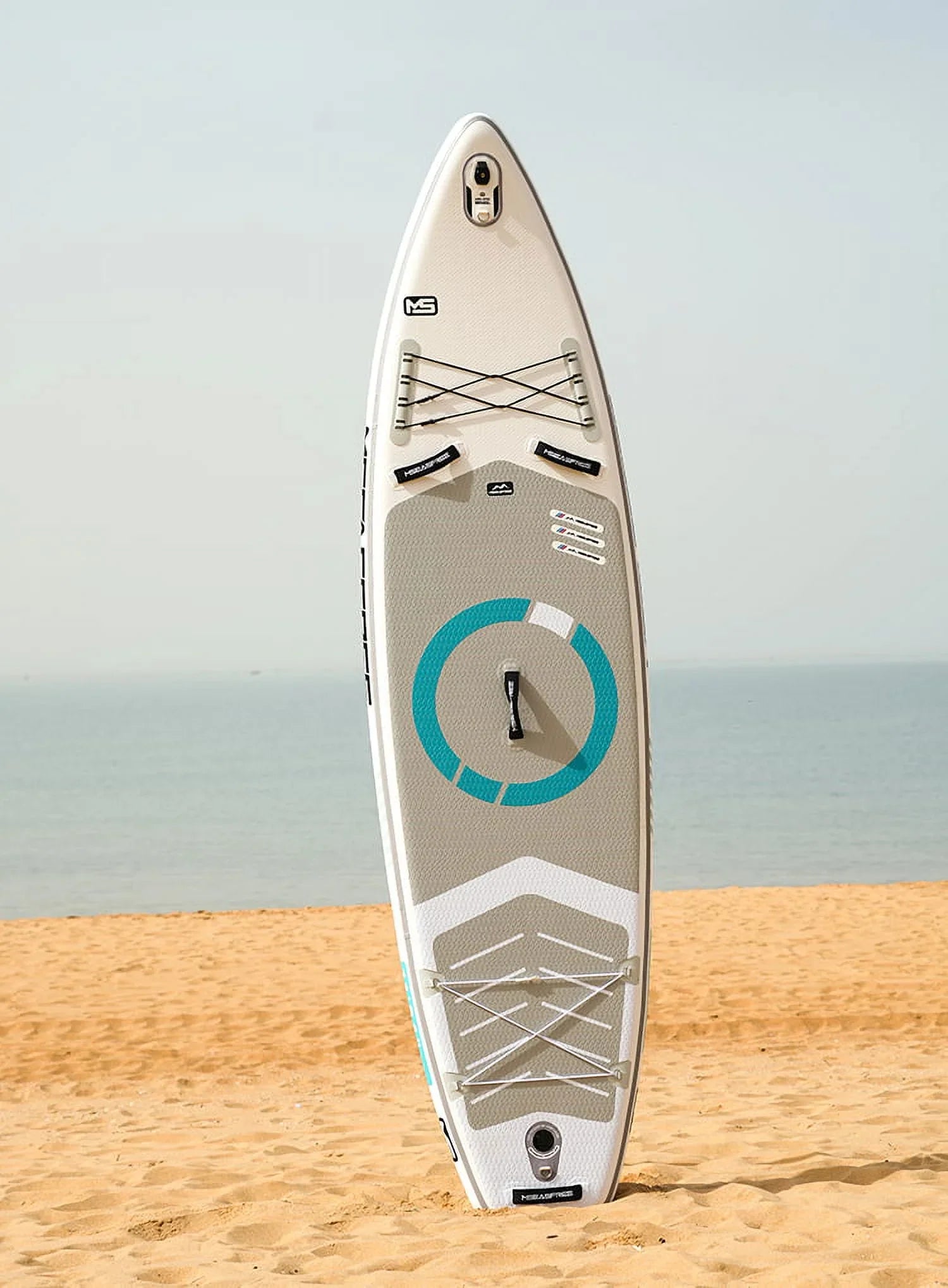 Inflatable Stand Up Paddle Board(6In Thick)with Premium  Accessories & Backpack, Wide Stance, Bottom Fin for Paddling, Paddle, Leash, Surf Control, Non-Slip Deck for Youth & Adult(White)