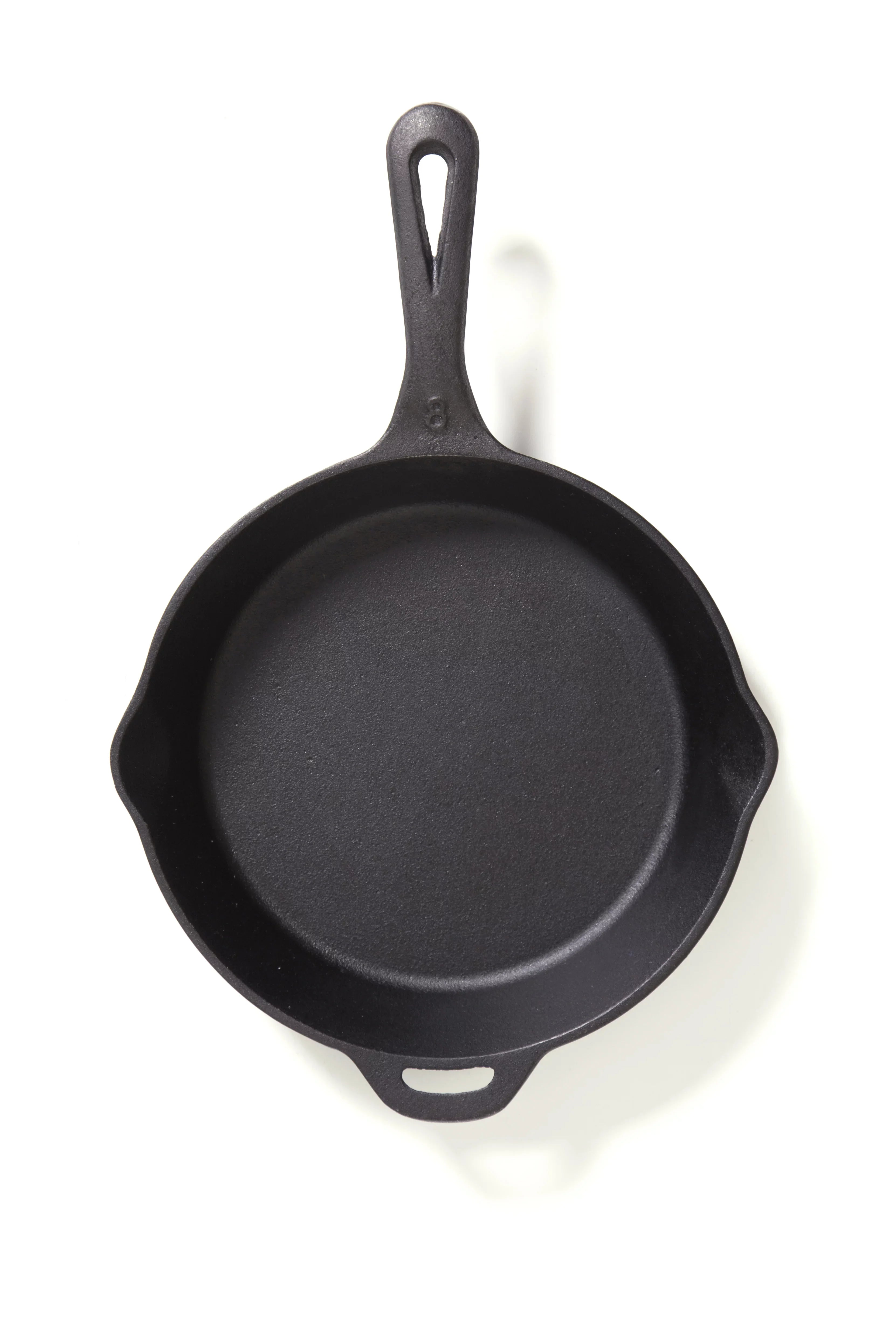 Camp Chef 8" Cast Iron Skillet - , True Seasoned Finish, Dual Pour Spouts