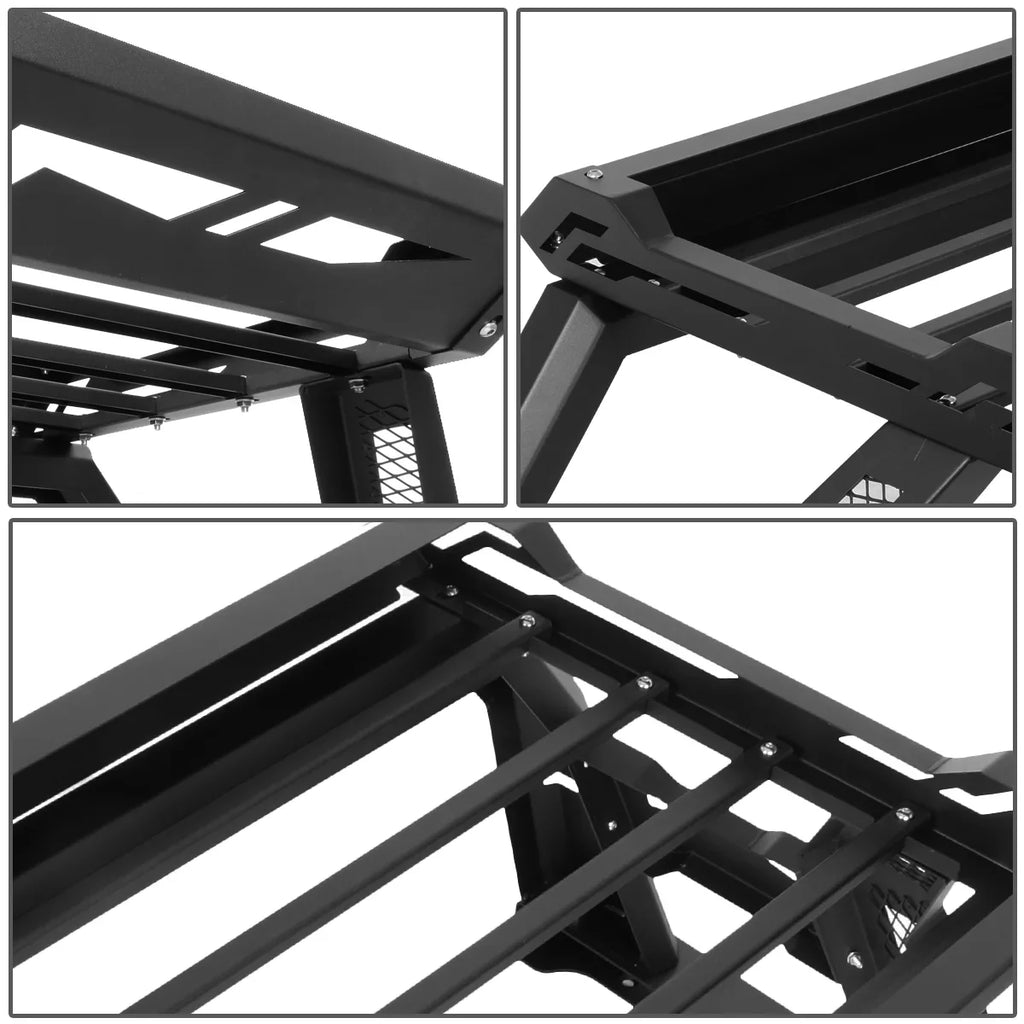 Motoring -006 For 2005 to 2020 Toyota Tacoma Square Style Offroad Truck Bed Roll Bar+Cargo Box
