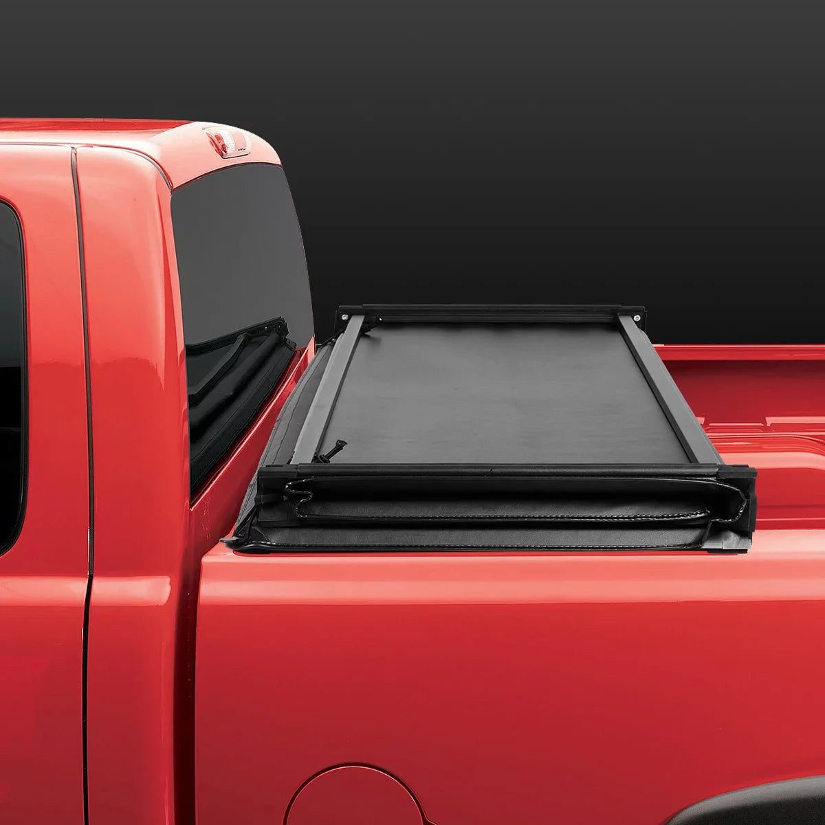 Motoring --045 For 2005 to 2021 Nissan Frontier 5' Bed Fleetside Adjustable Tri -Fold Soft Top Trunk Tonneau Cover