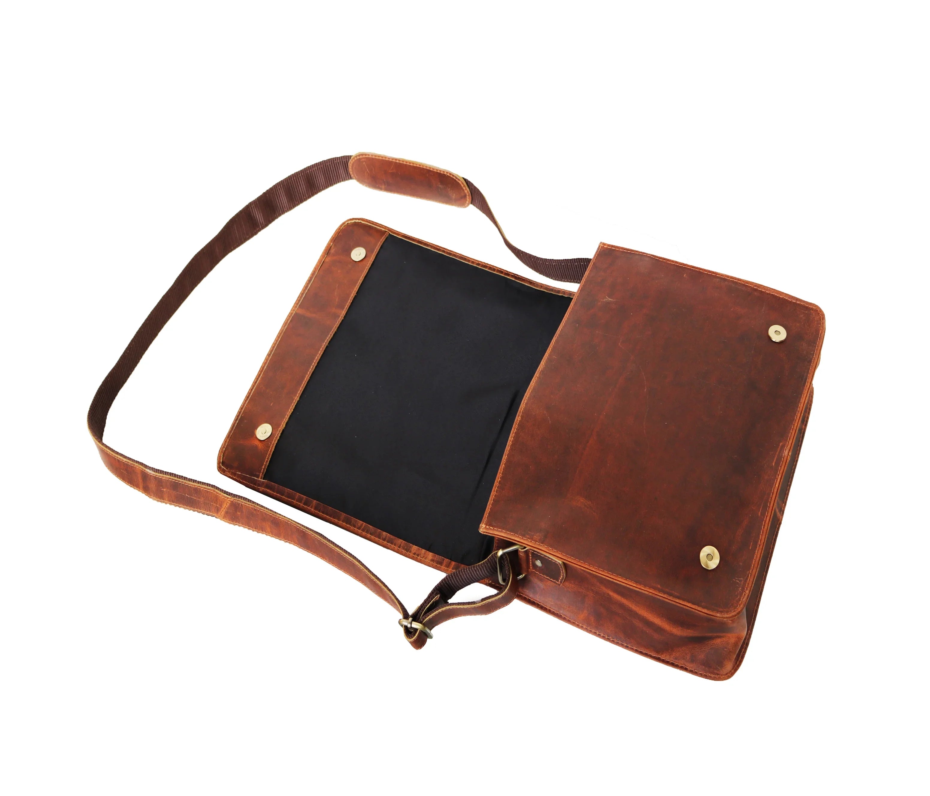 Handmade Leather satchel bag for iPad office briefcase gift for men MacBook bag distressed shoulder bag