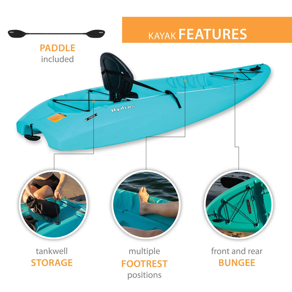 Lifetime Hydros 101 Kayak, Aqua (91235)