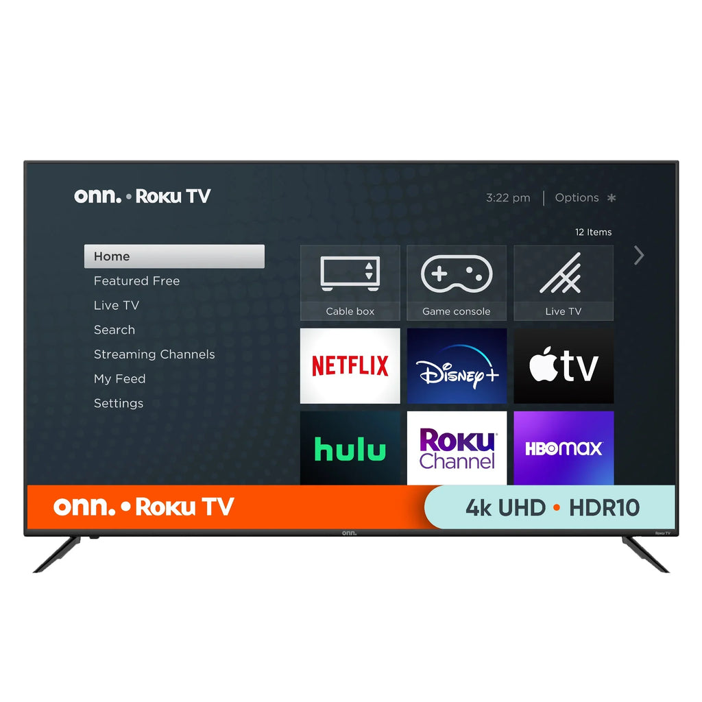 Onn 65" 4k Roku 4K with a onn. Tilting  Wall Mount for 50" to 86" 's, up to 12Â° Tilting